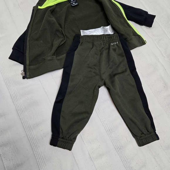 Nike Little Boys Tracksuit Full-Zip Hoodie & Jogger Pants Set Dark Green 12M - Picture 11 of 13